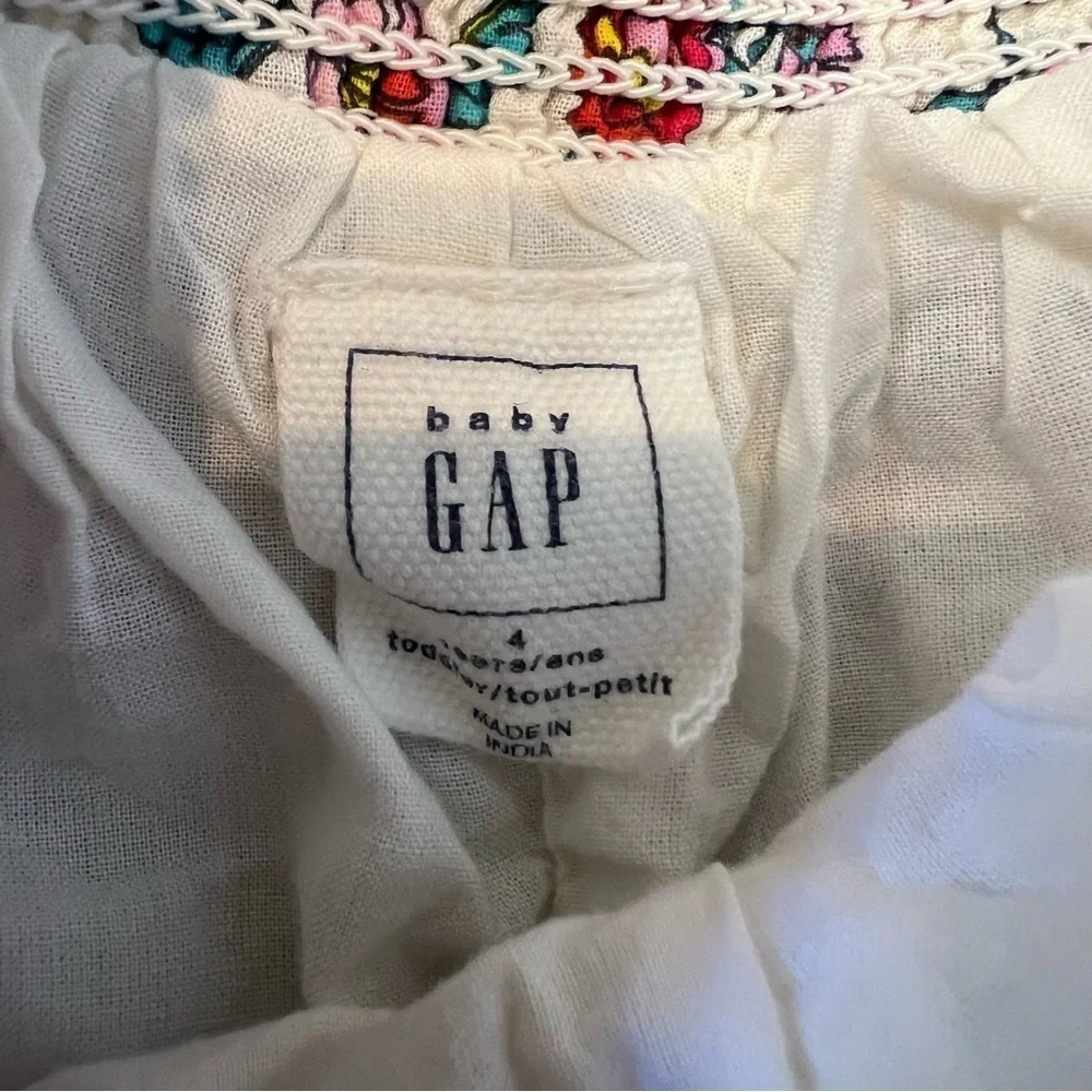 Gap Baby Kids Girls Floral Elastic Band Pull On Shorts Size 4